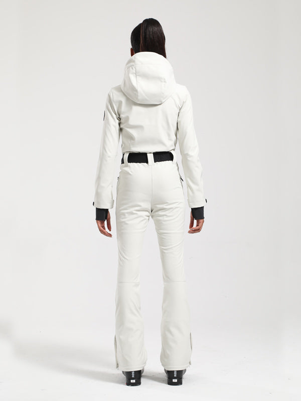 Gsou Snow Classic Damen-Skianzug mit Gürtel und ausgestelltem Bein