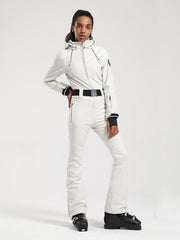 Gsou Snow Classic Damen-Skianzug mit Gürtel und ausgestelltem Bein