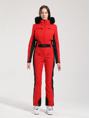 Gsou Snow Classic Damen-Skianzug „Dawn“ mit Kunstpelzbesatz