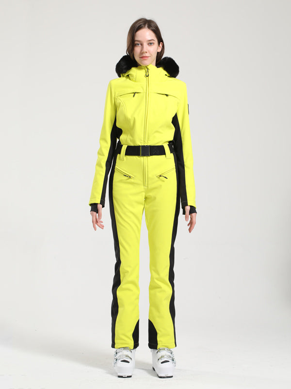 Gsou Snow Classic Damen-Skianzug „Dawn“ mit Kunstpelzbesatz