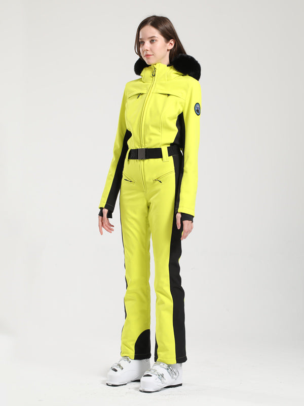 Gsou Snow Classic Damen-Skianzug „Dawn“ mit Kunstpelzbesatz