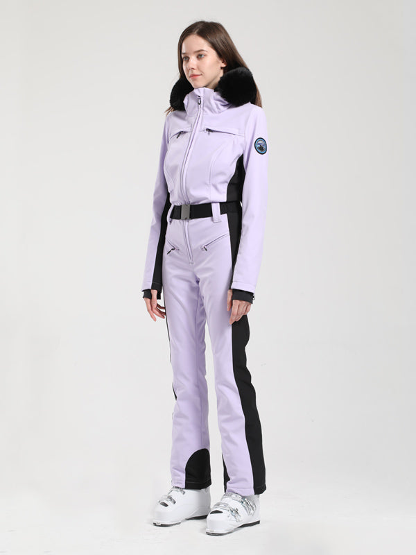 Gsou Snow Classic Damen-Skianzug „Dawn“ mit Kunstpelzbesatz