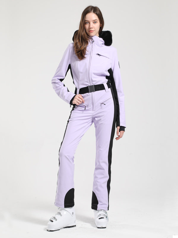Gsou Snow Classic Damen-Skianzug „Dawn“ mit Kunstpelzbesatz