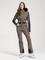 Gsou Snow Classic Damen-Skianzug „Dawn“ mit Kunstpelzbesatz