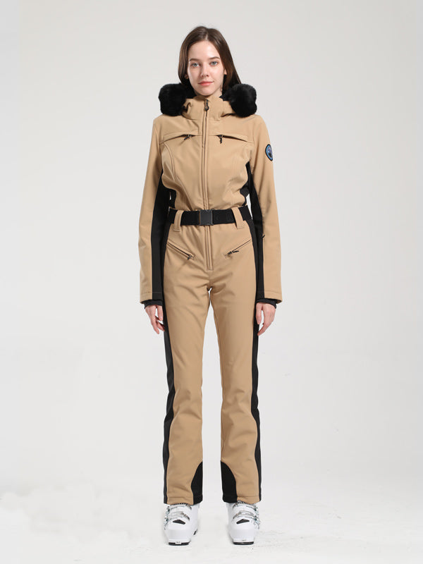 Gsou Snow Classic Damen-Skianzug „Dawn“ mit Kunstpelzbesatz
