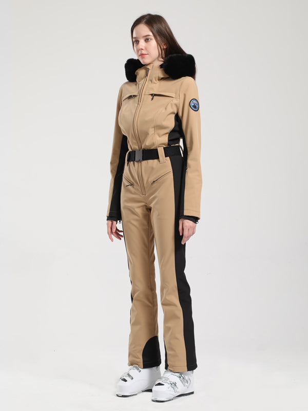 Gsou Snow Classic Damen-Skianzug „Dawn“ mit Kunstpelzbesatz