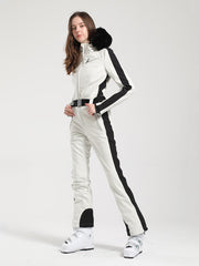 Gsou Snow Classic Damen-Skianzug „Dawn“ mit Kunstpelzbesatz