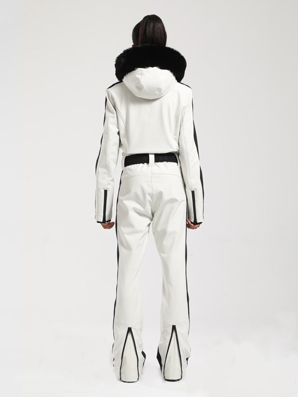 Gsou Snow Classic Damen-Skianzug Dawn mit Kunstpelzbesatz, einteilig