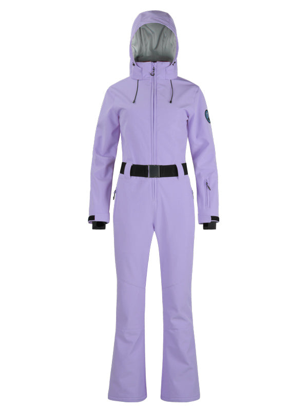 Gsou Snow Classic Damen-Skianzug mit Gürtel und ausgestelltem Bein