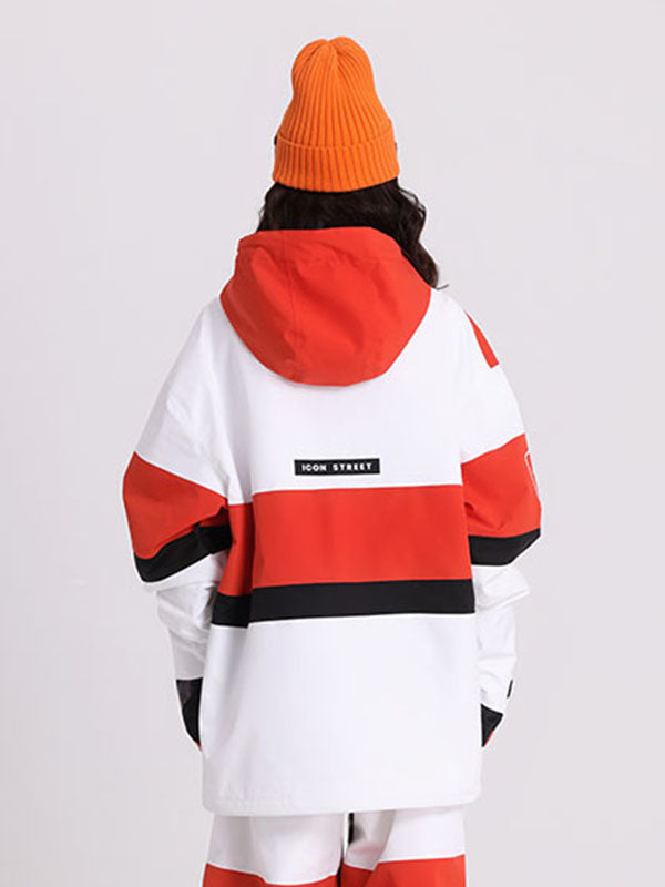 Cosone Damen Winterjacke mit Reißverschluss, Farbblock-Design, Windbreaker und Schneejacke