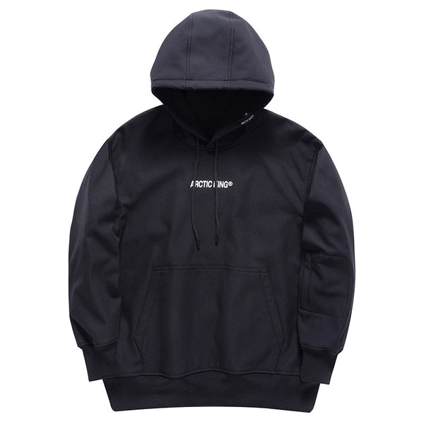 Herren-Fleece-Schneehoodie mit Smiley-Gesicht