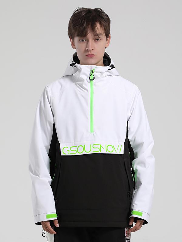 Gsou Snow Winter Storm reflektierende Schneejacke mit Buchstabenblock für Herren