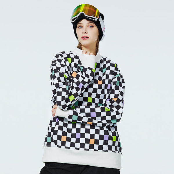 Damen Freestyle Rundhalspullover mit Kängurutasche aus Fleece