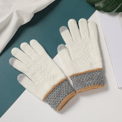 Snowshred Winter Winddichte Strickhandschuhe mit Muster