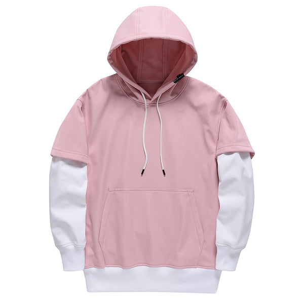 Herren-Fleece-Schneehoodie mit Smiley-Gesicht