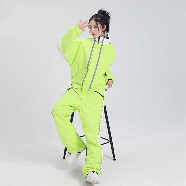 Damen Wintermode Einteiliger Skioverall Schneeanzug