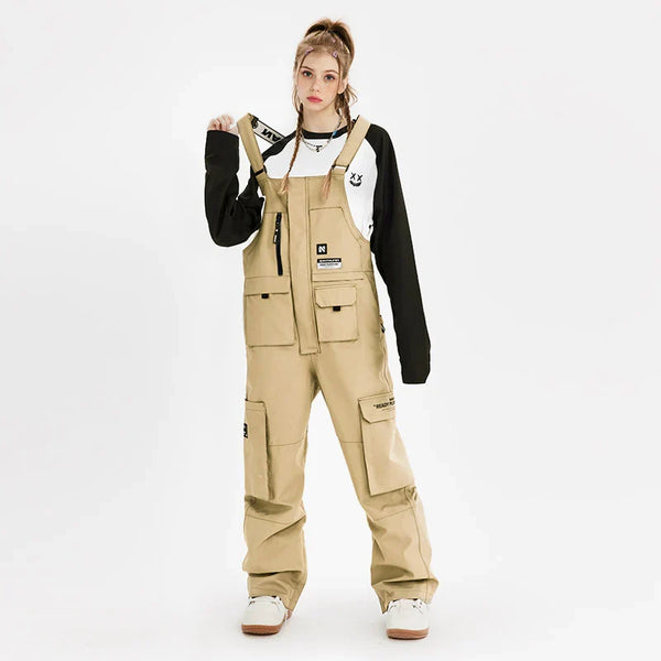 Damen Nandn Pockets Fun Snowboard-Latzhose