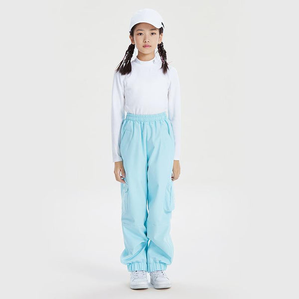 Kinder-Jogginghose aus Funktionskleidung mit hohem Bund, Cargohose und Schneehose