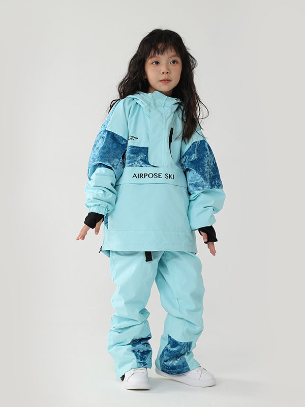 Air Pose Kinder-Cargo-Schneejacke und -hose mit Blumenmuster