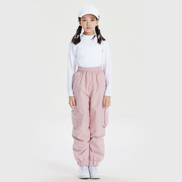 Kinder-Jogginghose aus Funktionskleidung mit hohem Bund, Cargohose und Schneehose