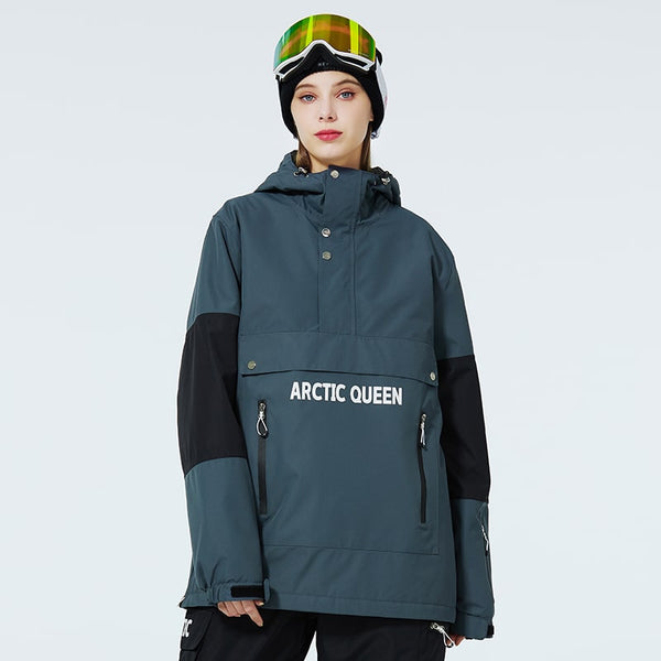 SnowCrest FrostTrek Anorakjacke für Damen mit halbem Reißverschluss