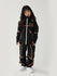 Air Pose Mountain Breaker Streifen-Cargo-Schneejacke und -hose für Kinder