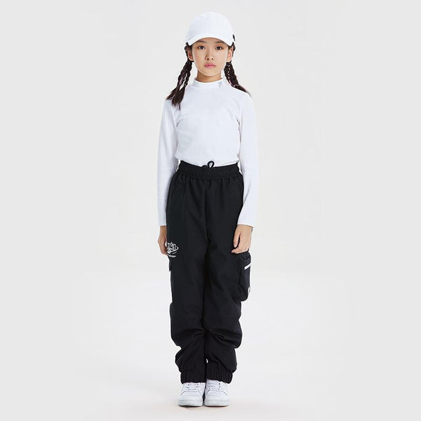Kinder-Jogginghose aus Funktionskleidung mit hohem Bund, Cargohose und Schneehose