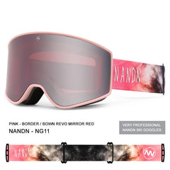Nandn Unisex Snowboard-Schutzbrille mit austauschbaren Gläsern