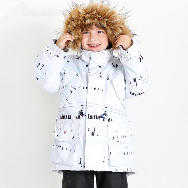 Kinder-Schneejacke von Gsou mit Wintervorhersage-Isolierung