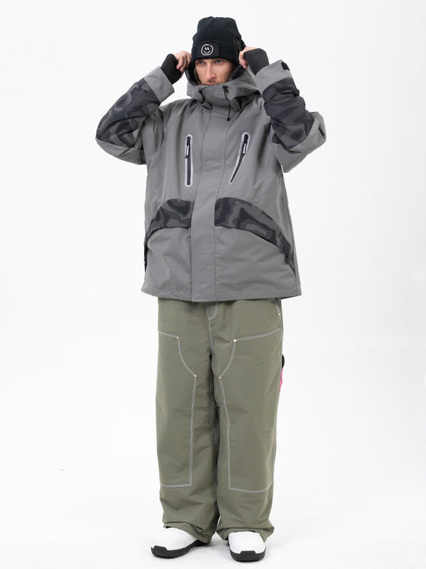 Chillform Herren-Schneeanzug mit reflektierendem Tarnmuster – Glow Trail Jacke mit Freerider Baggy Schneehose