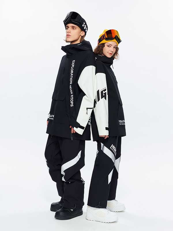 High Experience Damen-Freestyle-Skijacke mit diagonalem Reißverschluss und durchgehendem Reißverschluss