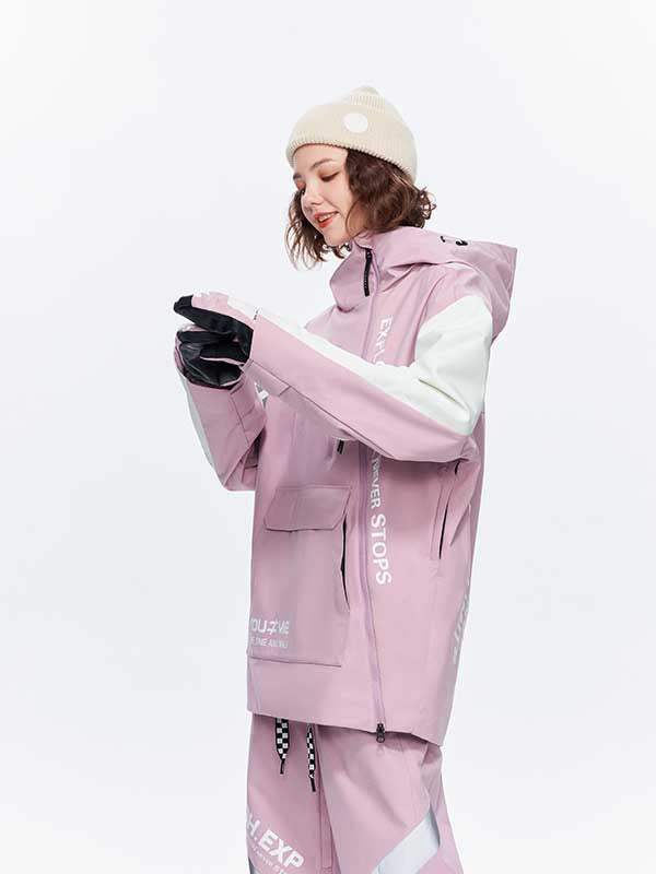 High Experience Damen-Freestyle-Skijacke mit diagonalem Reißverschluss und durchgehendem Reißverschluss
