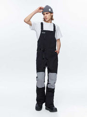 Herren High Experience Color Block Taillengürtel Snowboardhose Ski Latzhose