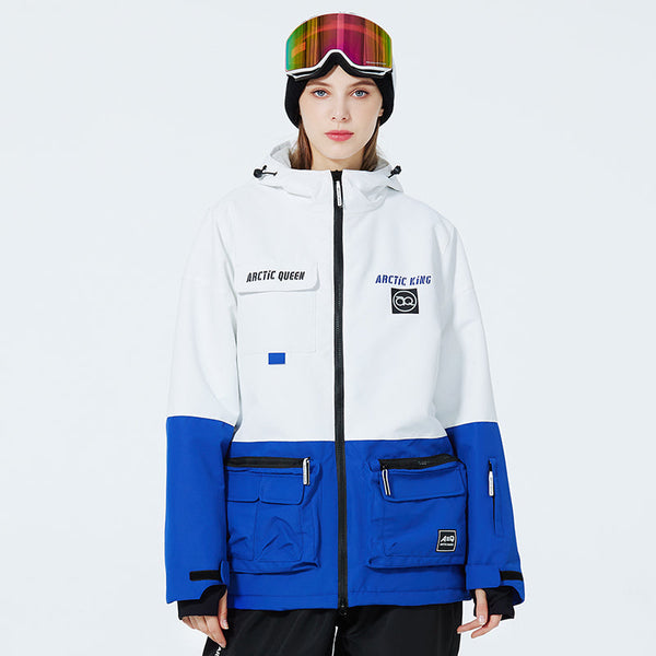 Sportliche Unisex-Schneejacke mit lustigen Punkten