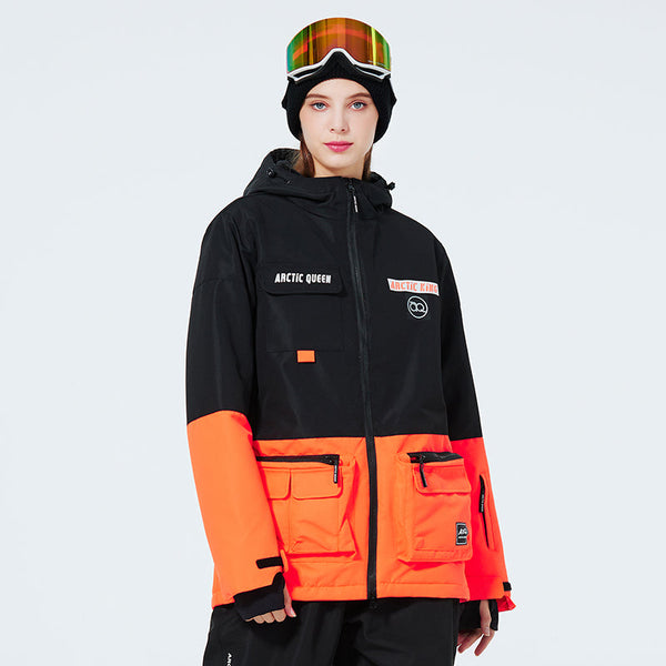 Sportliche Unisex-Schneejacke mit lustigen Punkten