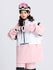 Cosone Powdreamer Damen-Anorak-Schneejacke mit halbem Reißverschluss und Farbblock-Design