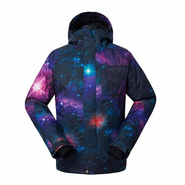 Men's Gsou Snow 10k Mountains Wolf 3D Printed Snowboard Jacket - snowshred