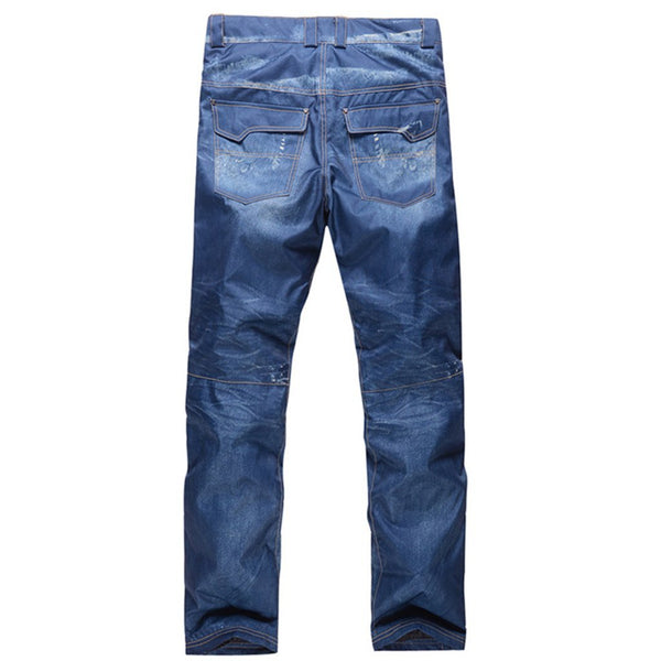 Men's Winter Warm Waterproof Hip Snowboard Denim Pants Jeans - snowshred
