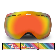 Unisex Phibee Skibrille, rahmenlos, 100% UV-Schutz