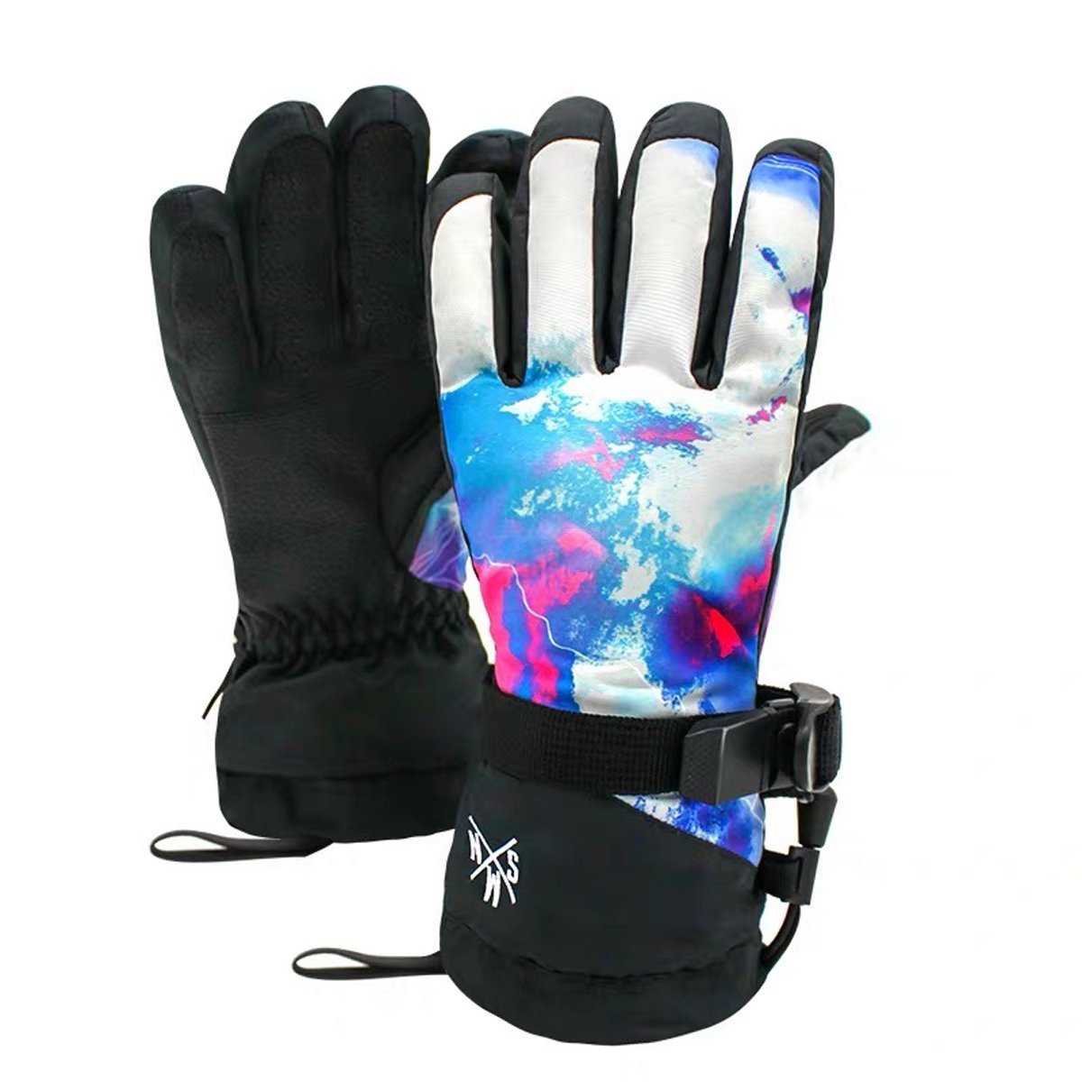 Women's New Fashion Colorful Waterproof Ski Gloves - snowverb